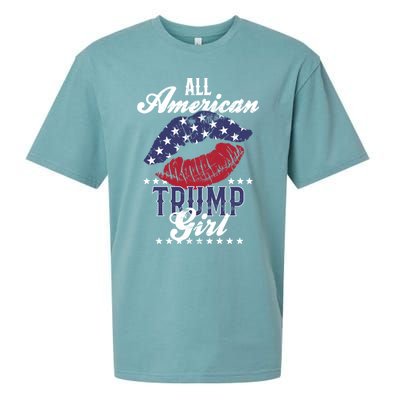 All American Trump Usa Vote 2024 Gift Sueded Cloud Jersey T-Shirt