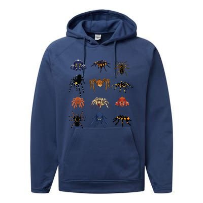 Animal Arachnid Tarantula Arthropod Halloween Gift Spider Performance Fleece Hoodie