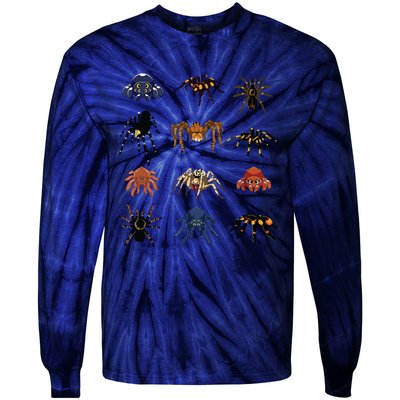 Animal Arachnid Tarantula Arthropod Halloween Gift Spider Tie-Dye Long Sleeve Shirt