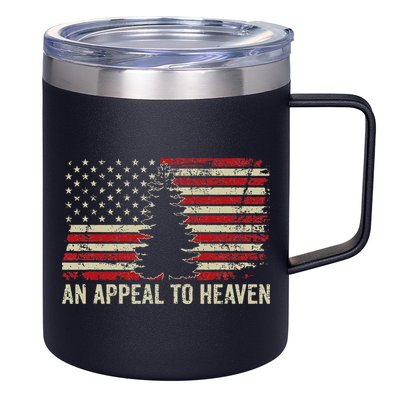 An Appeal To Heaven Usa Revolution Pine Tree American Flag 12oz Stainless Steel Coffee Mug