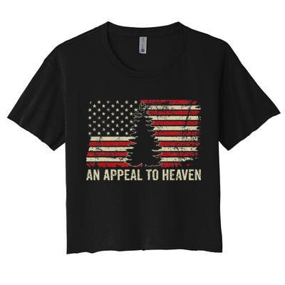 An Appeal To Heaven Usa Revolution Pine Tree American Flag Crop Top