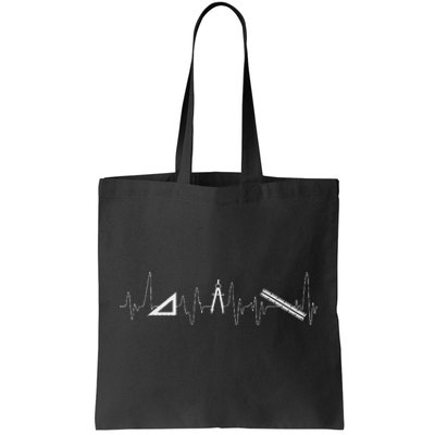 Architect Architecture Tool Heartbeat Pulse Tote Bag