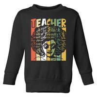 African American Teacher Hair Afro African Black Teachers Toddler Sweatshirt