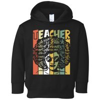 African American Teacher Hair Afro African Black Teachers Toddler Hoodie