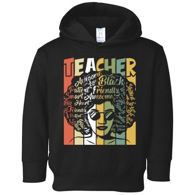 African American Teacher Hair Afro African Black Teachers Toddler Hoodie