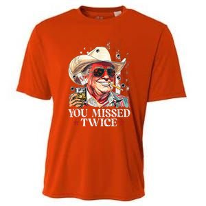 Assassination Attempt Trump 2024 You Missed Twice Cooling Performance Crew T-Shirt