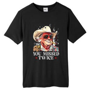 Assassination Attempt Trump 2024 You Missed Twice Tall Fusion ChromaSoft Performance T-Shirt