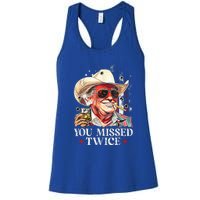 Assassination Attempt Trump 2024 You Missed Twice Women's Racerback Tank