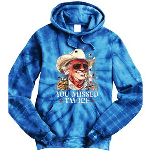 Assassination Attempt Trump 2024 You Missed Twice Tie Dye Hoodie