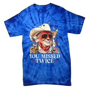 Assassination Attempt Trump 2024 You Missed Twice Tie-Dye T-Shirt