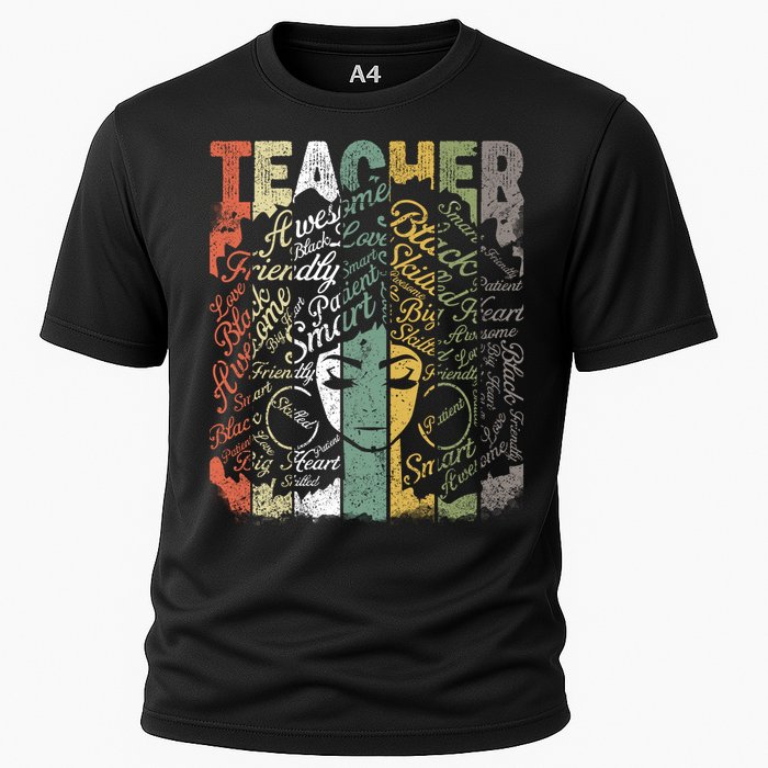 African American Teacher Hair Afro African American Teachers Cooling Performance Crew T-Shirt