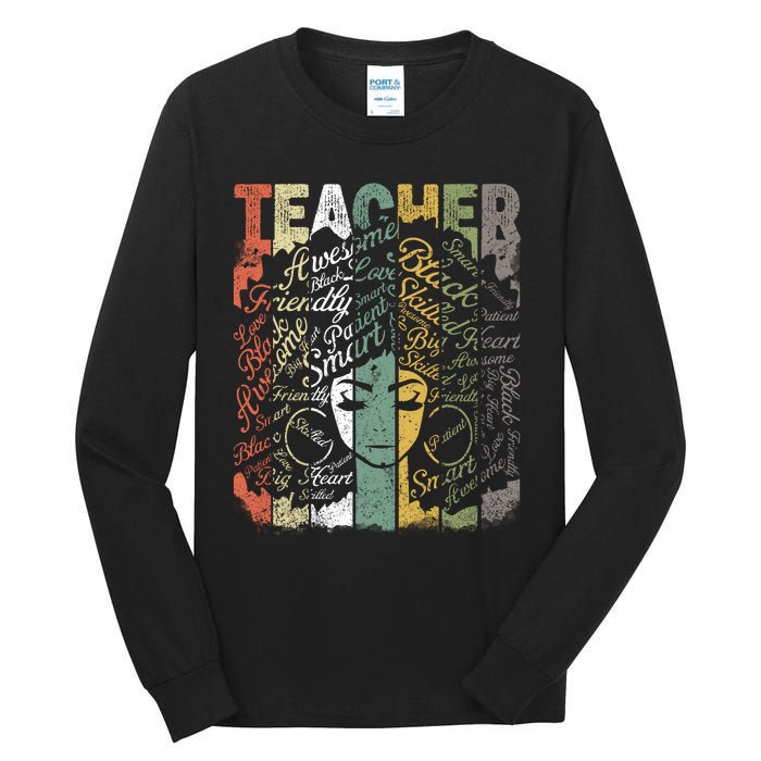 African American Teacher Hair Afro African American Teachers Tall Long Sleeve T-Shirt