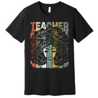 African American Teacher Hair Afro African American Teachers Premium T-Shirt