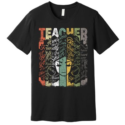 African American Teacher Hair Afro African American Teachers Premium T-Shirt