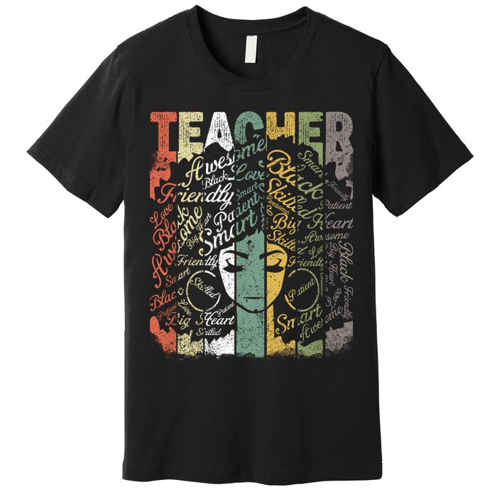 African American Teacher Hair Afro African American Teachers Premium T-Shirt