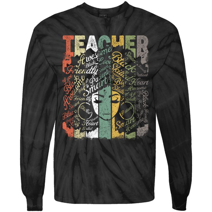 African American Teacher Hair Afro African American Teachers Tie-Dye Long Sleeve Shirt