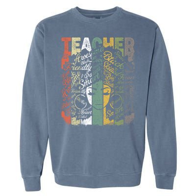 African American Teacher Hair Afro African American Teachers Garment-Dyed Sweatshirt