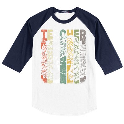 African American Teacher Hair Afro African American Teachers Baseball Sleeve Shirt