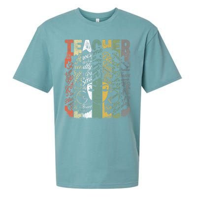 African American Teacher Hair Afro African American Teachers Sueded Cloud Jersey T-Shirt