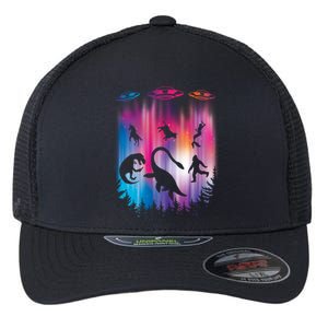 Alien Abduction Trex Loch Ness Bigfoot Funny Ufo Flexfit Unipanel Trucker Cap