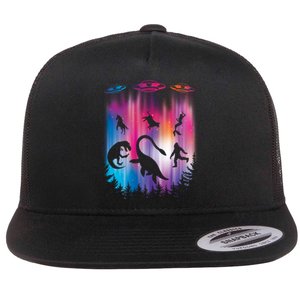 Alien Abduction Trex Loch Ness Bigfoot Funny Ufo Flat Bill Trucker Hat