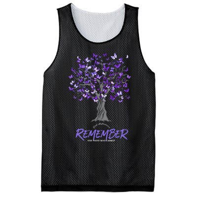 Alzheimer Awareness Tee For Men And Women Purple Butterfly Mesh Reversible Basketball Jersey Tank