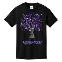 Alzheimer Awareness Tee For Men And Women Purple Butterfly Kids T-Shirt