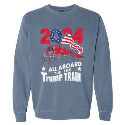 All Aboard The Trump Train Garment-Dyed Sweatshirt