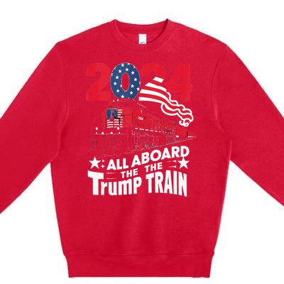 All Aboard The Trump Train Premium Crewneck Sweatshirt