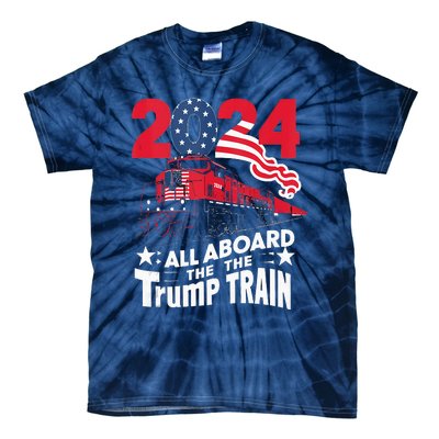 All Aboard The Trump Train Tie-Dye T-Shirt