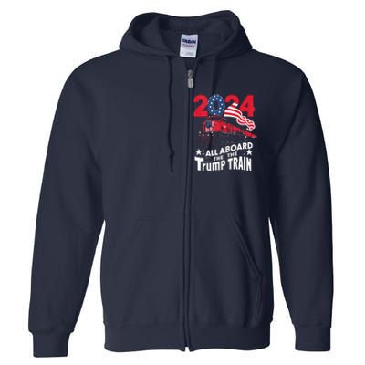 All Aboard The Trump Train Full Zip Hoodie