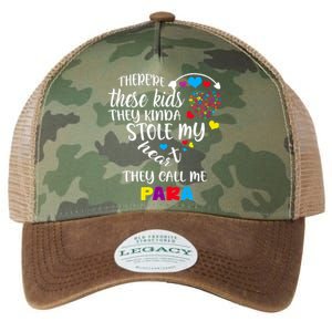 Autism Awareness There’Re They Call Me Para Legacy Tie Dye Trucker Hat