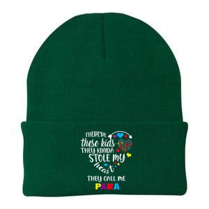 Autism Awareness There’Re They Call Me Para Knit Cap Winter Beanie