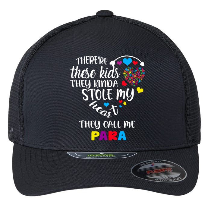 Autism Awareness There’Re They Call Me Para Flexfit Unipanel Trucker Cap