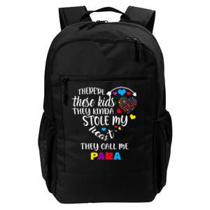 Autism Awareness There’Re They Call Me Para Daily Commute Backpack