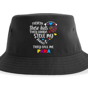 Autism Awareness There’Re They Call Me Para Sustainable Bucket Hat