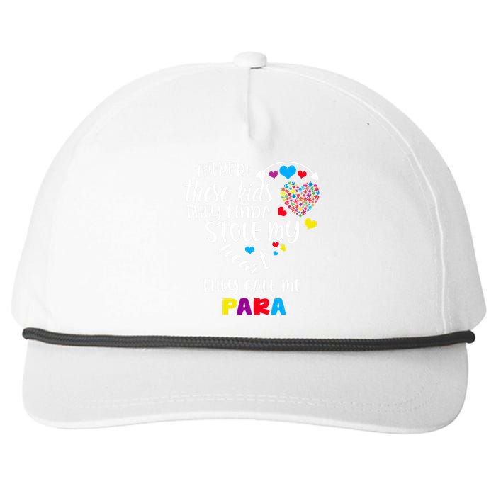 Autism Awareness There’Re They Call Me Para Snapback Five-Panel Rope Hat