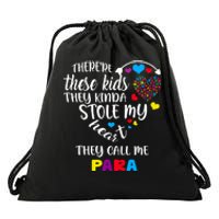 Autism Awareness There’Re They Call Me Para Drawstring Bag