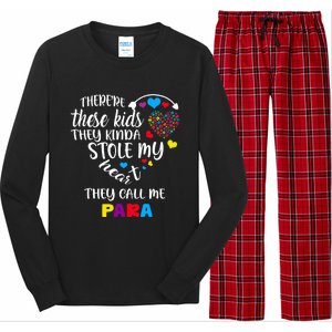 Autism Awareness There’Re They Call Me Para Long Sleeve Pajama Set