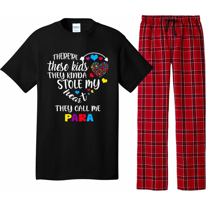 Autism Awareness There’Re They Call Me Para Pajama Set