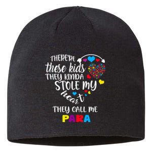 Autism Awareness There’Re They Call Me Para Sustainable Beanie