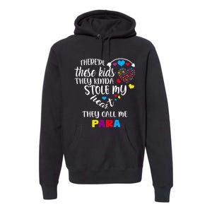 Autism Awareness There’Re They Call Me Para Premium Hoodie