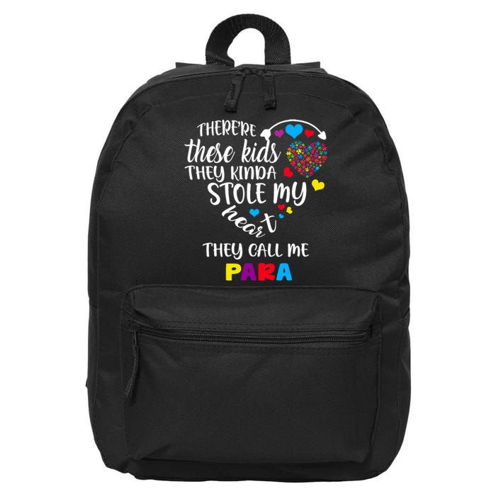 Autism Awareness There’Re They Call Me Para 16 in Basic Backpack