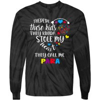 Autism Awareness There’Re They Call Me Para Tie-Dye Long Sleeve Shirt