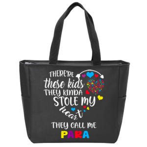 Autism Awareness There’Re They Call Me Para Zip Tote Bag