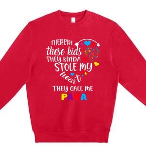 Autism Awareness There’Re They Call Me Para Premium Crewneck Sweatshirt