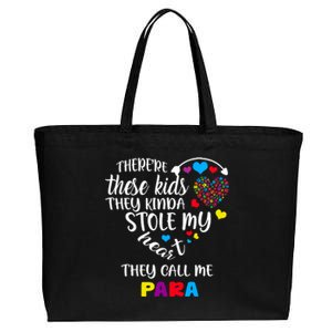 Autism Awareness There’Re They Call Me Para Cotton Canvas Jumbo Tote