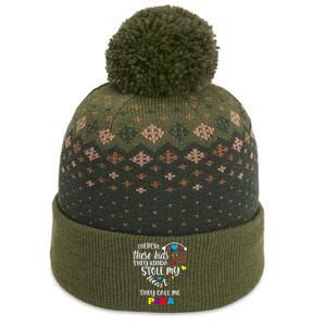 Autism Awareness There’Re They Call Me Para The Baniff Cuffed Pom Beanie