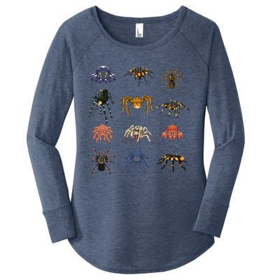 Animal Arachnid Tarantula Arthropod Halloween Gift Spider Women's Perfect Tri Tunic Long Sleeve Shirt