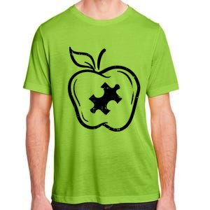 Autism Awareness Teacher Gift Apple Puzzle Autistic Gift Adult ChromaSoft Performance T-Shirt